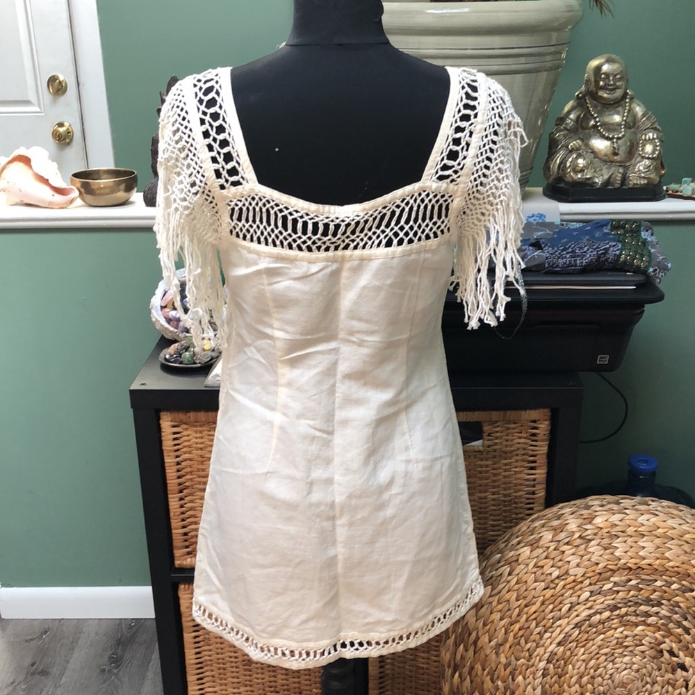 Free People macrame and embroidery dress - Picture 2 of 9